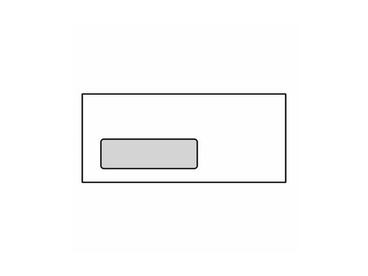 #10 Laser Safe Window Digiclear Envelopes, Diagonal Seams, 4-1/8 x 9-1/2, 24#, White (Box of 500)